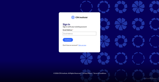 Security scan screenshot of https://study.cfainstitute.org