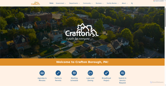 Security scan screenshot of https://craftonborough.gov/