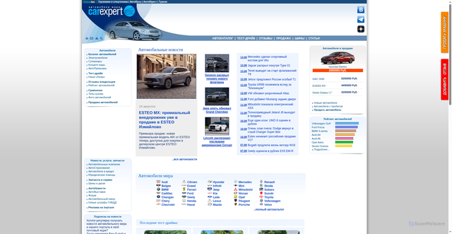 Security scan screenshot of https://carexpert.ru