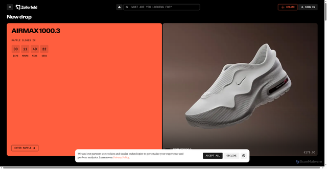 Security scan screenshot of https://www.zellerfeld.com