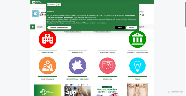 Security scan screenshot of https://www.asst-lodi.it/