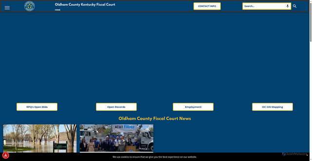 Security scan screenshot of https://www.oldhamcountyky.gov/