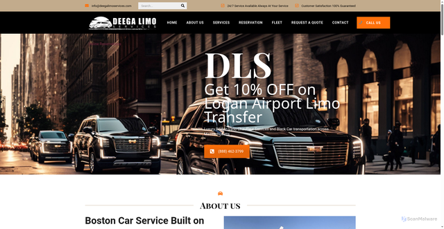 Security scan screenshot of https://deegalimoservices.com
