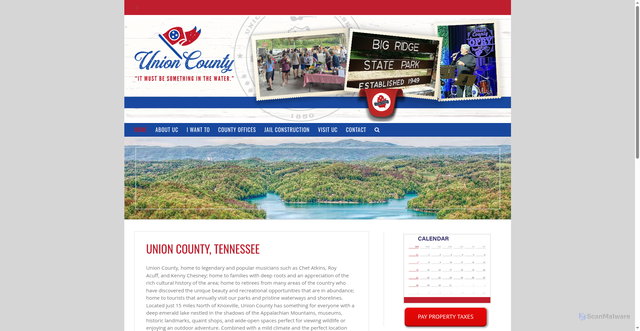 Security scan screenshot of https://www.unioncountytn.gov/