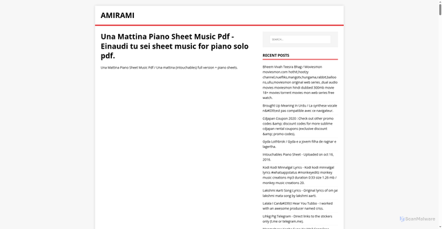 Security scan screenshot of https://imarima.pages.dev/posts/una-mattina-piano-sheet-music-pdf/