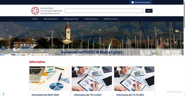 Security scan screenshot of https://massacarrara.commercialisti.it