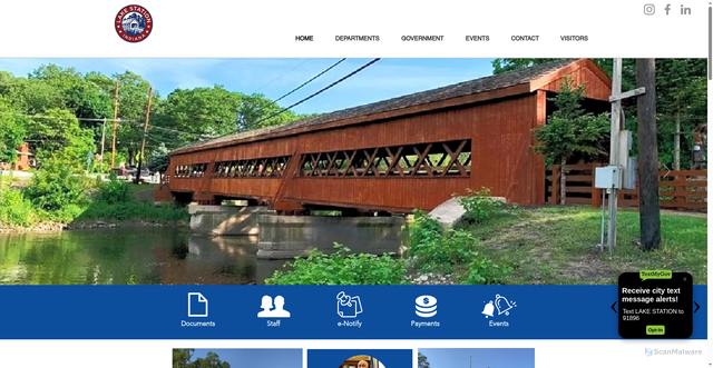 Security scan screenshot of https://www.lakestation-in.gov/