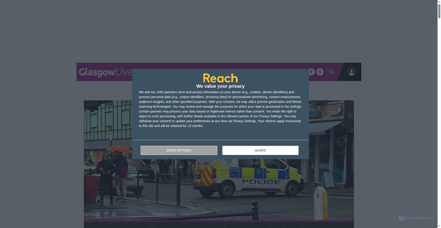 Security scan screenshot of https://www.glasgowlive.co.uk
