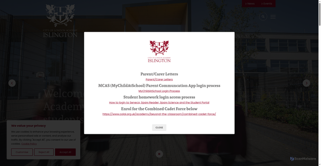 Security scan screenshot of http://www.colai.org.uk
