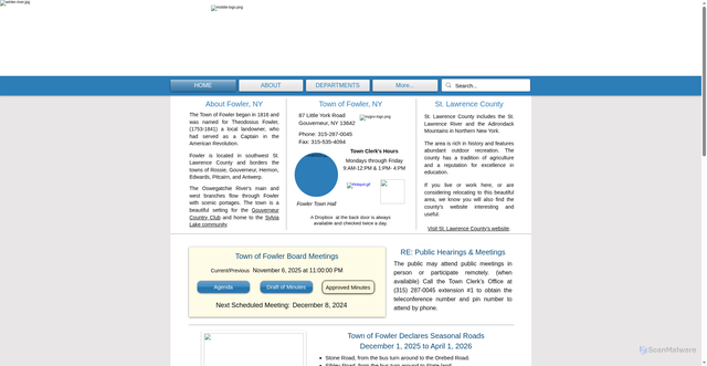 Security scan screenshot of https://www.fowlerny.gov/