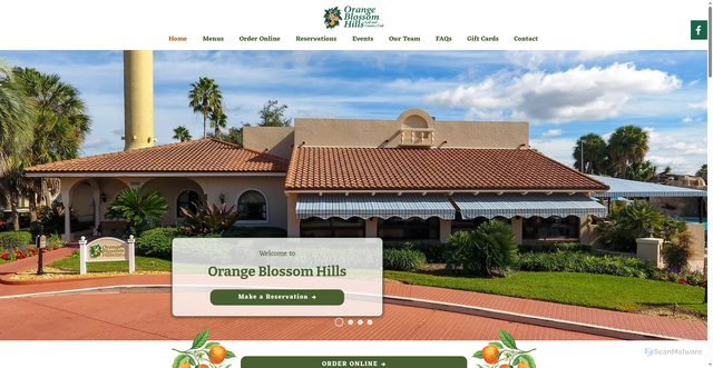 Security scan screenshot of https://orangeblossomhillscountryclub.com