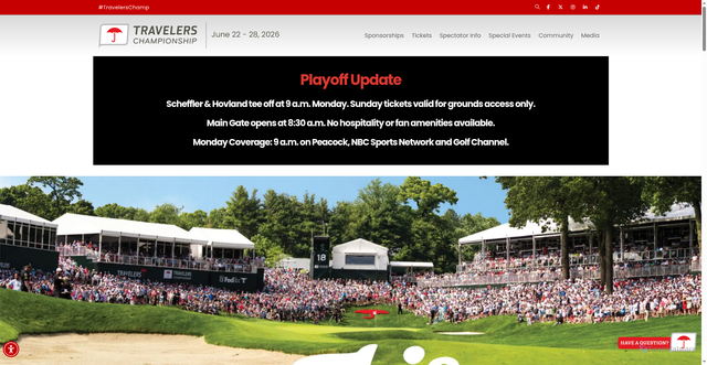 Security scan screenshot of https://travelerschampionship.com/