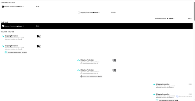 Security scan screenshot of https://protect-lightning-bolt-widget.route.com