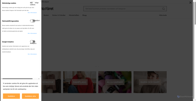 Security scan screenshot of https://svartafaret.se