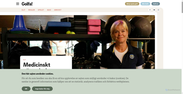 Security scan screenshot of https://golfa.golf.se/medicinskt-natverk-ska-starka-svensk-golf/?utm_source=newsletter&utm_medium=email&utm_campaign=Tournytt_v32_2026&dt_id=fcd58f97-538d-4232-8bec-ce92f0c0cceb