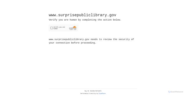 Security scan screenshot of https://surprisepubliclibrary.gov/