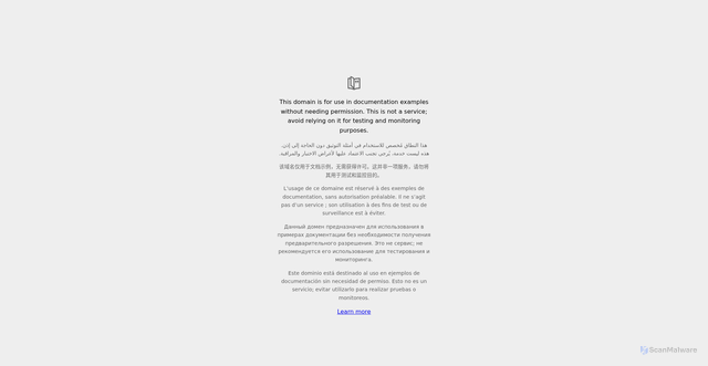 Security scan screenshot of https://example.com