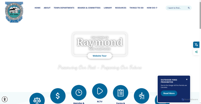 Security scan screenshot of https://raymondnh.gov/