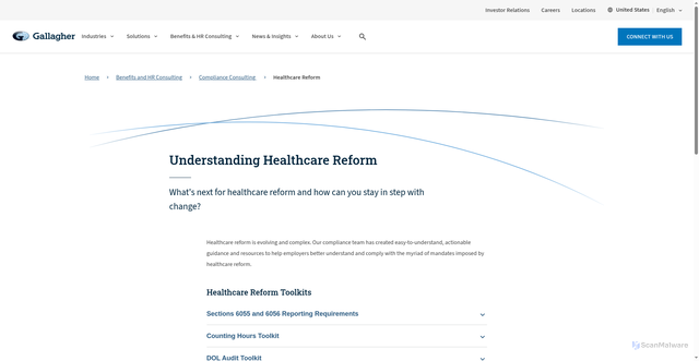 Security scan screenshot of https://gbshealthcarereform.com/