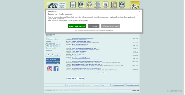 Security scan screenshot of https://www.monviso.it/it/default.asp