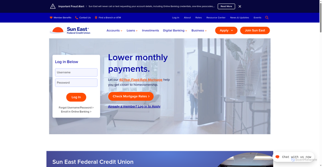 Security scan screenshot of https://suneastonline.org