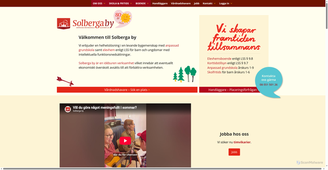Security scan screenshot of https://solbergaby.se