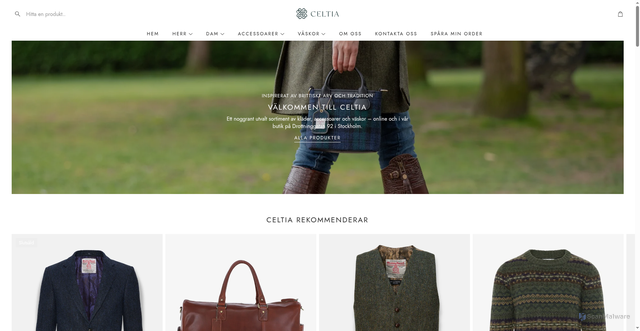 Security scan screenshot of https://celtia.se