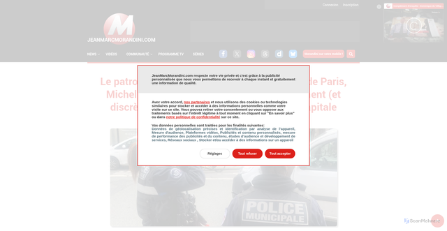 Security scan screenshot of https://static.jeanmarcmorandini.com
