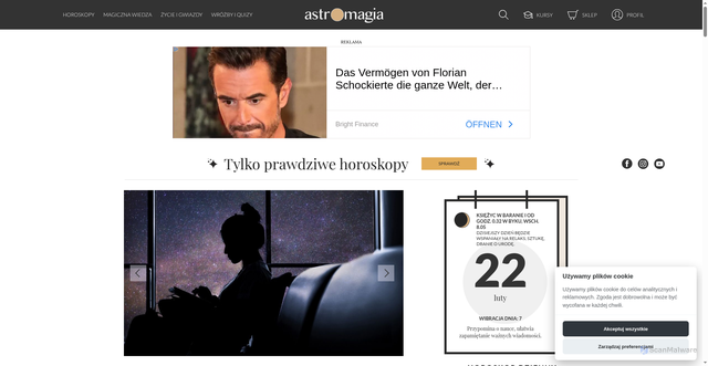 Security scan screenshot of https://astromagia.pl