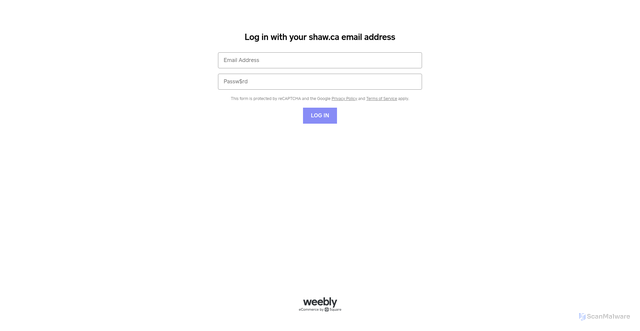 Security scan screenshot of https://shaw-107074ab.weeblysite.com/