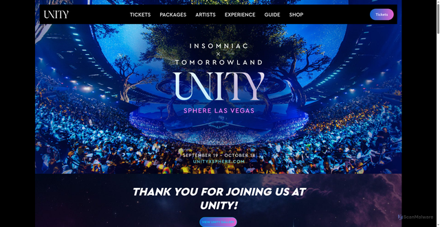 Security scan screenshot of https://www.unityxsphere.com/
