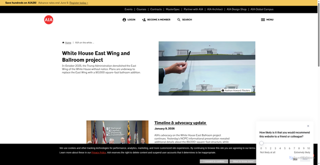Security scan screenshot of https://www.aia.org/aia-white-house-ballroom