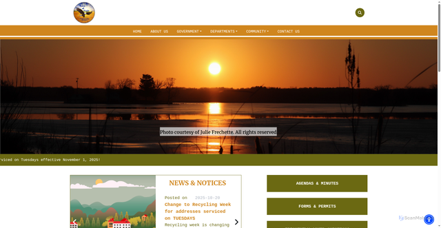 Security scan screenshot of https://townofeaglewi.gov/