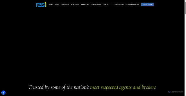 Security scan screenshot of https://resionline.com