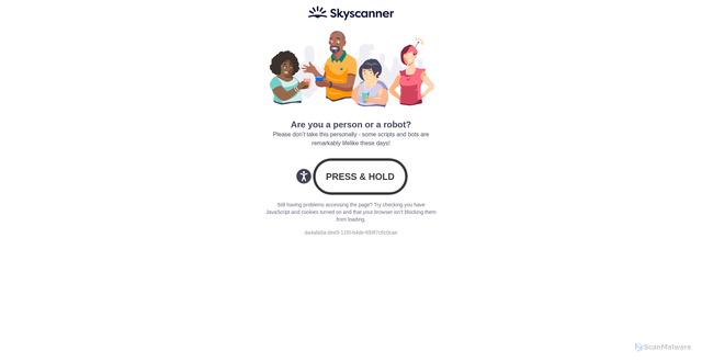 Security scan screenshot of https://www.skyscanner.com