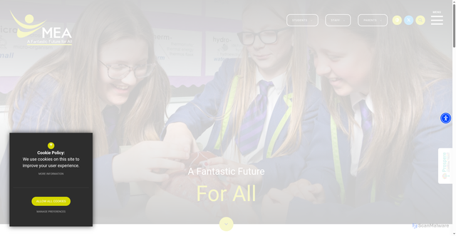 Security scan screenshot of https://www.manchesterenterpriseacademy.org.uk/