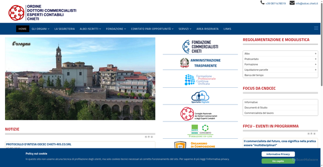 Security scan screenshot of https://www.commercialistichieti.it
