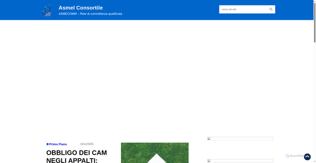 Security scan screenshot of https://www.asmecomm.it/