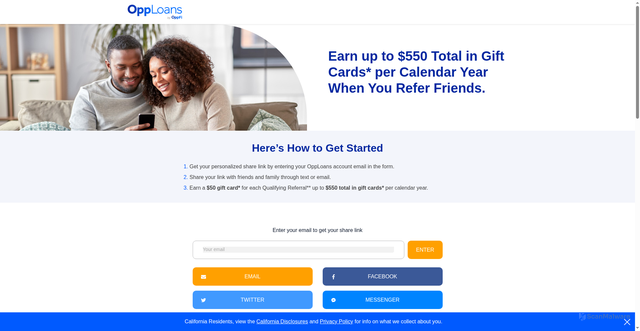 Security scan screenshot of https://share.opploans.com