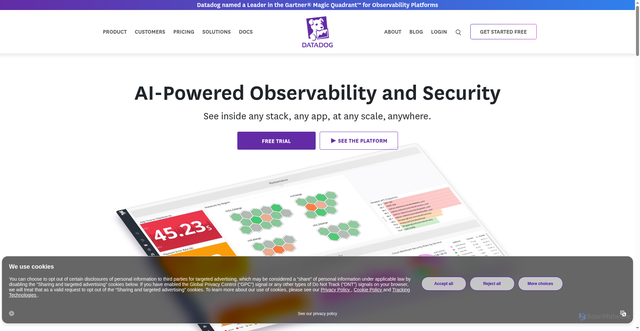 Security scan screenshot of https://lp.datadoghq.com
