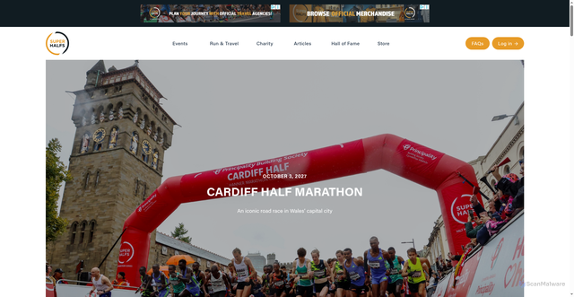 Security scan screenshot of https://www.superhalfs.com/en/events/cardiff/