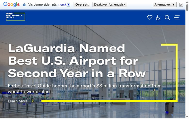 Security scan screenshot of https://www.panynj.gov/port-authority/en/index.html