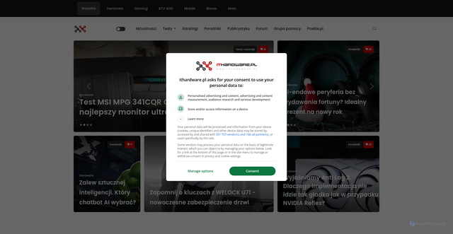Security scan screenshot of https://ithardware.pl