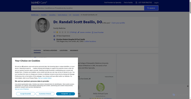 Security scan screenshot of https://doctor.webmd.com/doctor/randall-beallis-31e7ea5b-bffc-46ba-b905-20cb44e74753-overview