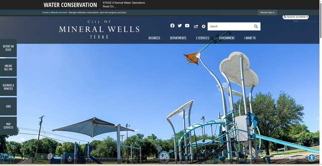 Security scan screenshot of https://www.mineralwellstx.gov/