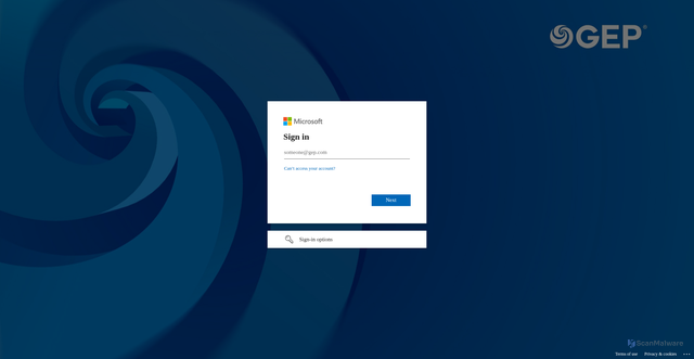 Security scan screenshot of https://gep1.sharepoint.com