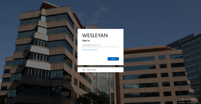 Security scan screenshot of https://wesleyan.condecosoftware.com