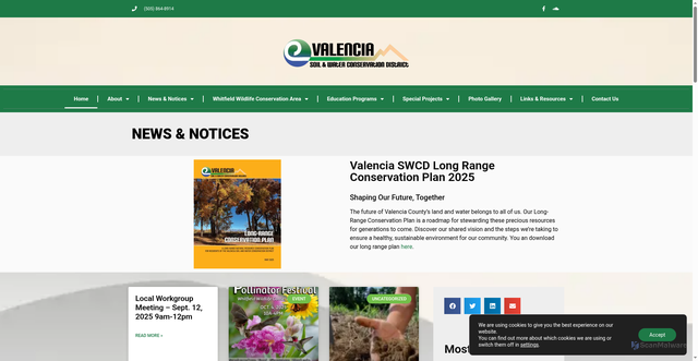 Security scan screenshot of https://valenciaswcd-nm.gov/
