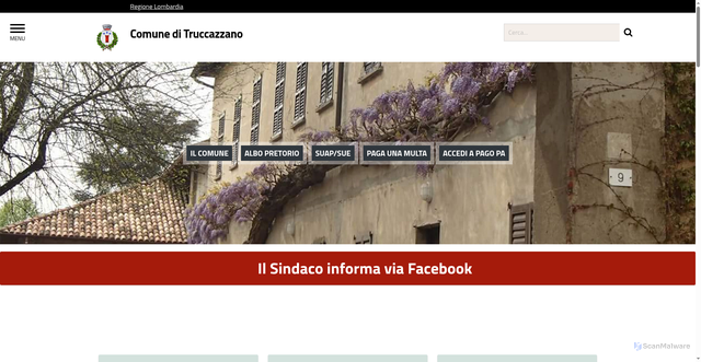 Security scan screenshot of https://www.comune.truccazzano.mi.it/