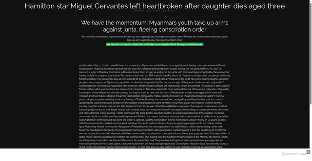 Security scan screenshot of https://byrobynbrownhugo-5p8c8qkuvt.edgeone.app/21052-we-have-the-momentum-myanmars-youth-take-up-arms-against-junta-fleeing-conscription-order.html